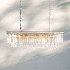 1920S Odaon Rectangular Chandelier 40-49"-Polished Nickel-