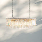 1920S Odaon Rectangular Chandelier 40-40"-Polished Nickel-