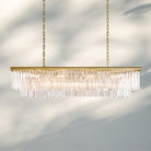 1920S Odaon Rectangular Chandelier 40-59"-Lacquered Burnished Brass-
