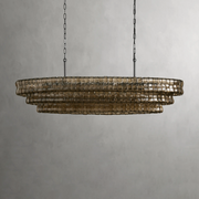 Ghiaccio Glass Oval Chandelier