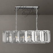 Hoden Modern Crystal Rectangular Chandelier For Dining Room 42"