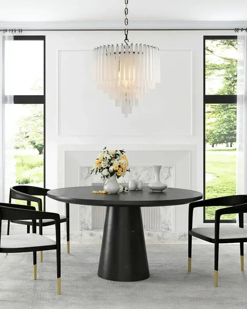 9 Light 20" Wide LED Lorelei Round Tiered Chandelier in Black Chain use for dining room American chandelier