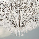 19th C. Rococa Iron & Crystal Round Chandelier 101"-