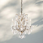 19th C. Rococa Iron & Crystal Round Chandelier 18‘’-