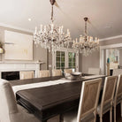 19th C. Rococa Iron & Crystal Round Chandelier 33"-Blushlighting