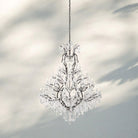 19th C. Rococa Iron & Crystal Round Chandelier 60"-Rustic Iron-