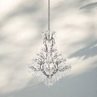 19th C. Rococa Iron & Crystal Round Chandelier 60"-Rustic Iron-