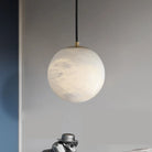 Kevin Hansa Alabaster Ball Pendant Light, Island Mini Pendant Light  Kevinstudiolives 6"D  