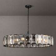 Hoden Modern Crystal Round Chandelier For Living Room, Luxury Chandelier 19"