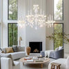 New French Romantic Candle Crystal Chandelier White Modern Art Creative Pendant Light For Living Room/Dining Room/Bedroom