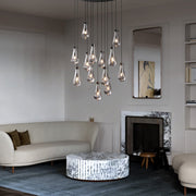 Silas Modern Raindrop Round Chandelier For Living Room 36"-13-Lights