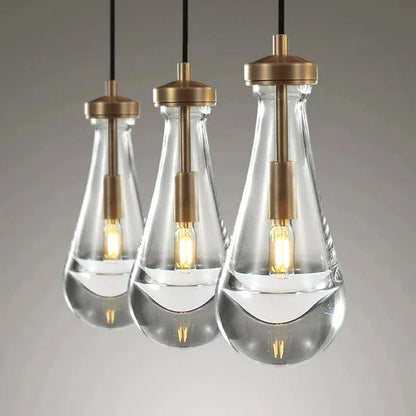 Raindrop Linear Chandelier 3-Light 22"