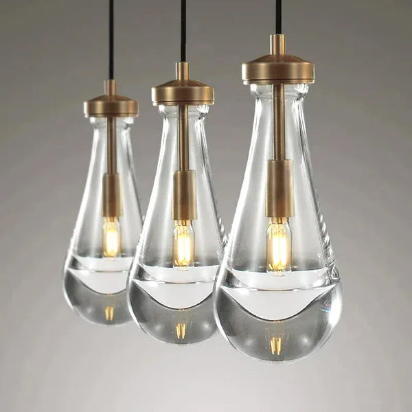 Raindrop Linear Chandelier 3-Light 22"
