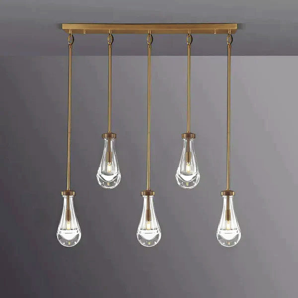 Raindrop Linear Chandelier 5-Light 36"