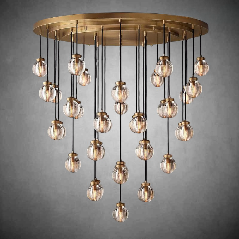 Pearls Round Chandelier 48"