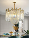 Blushlighting® Gorgeous Crystal Copper LED Chandelier for Dining Room, Bedroom Dia29.5xH20.5" / Dia75.0xH52.0cm