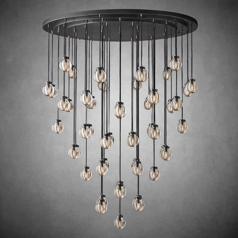 Pearls Round Chandelier 60"