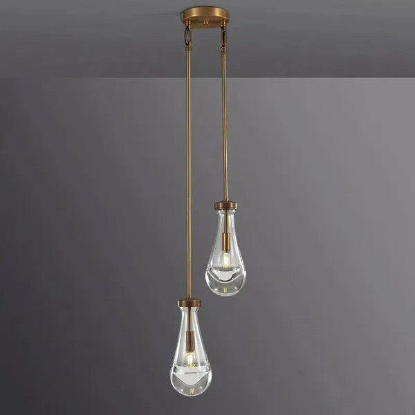 Raindrop Round Chandelier 2-Light 5"