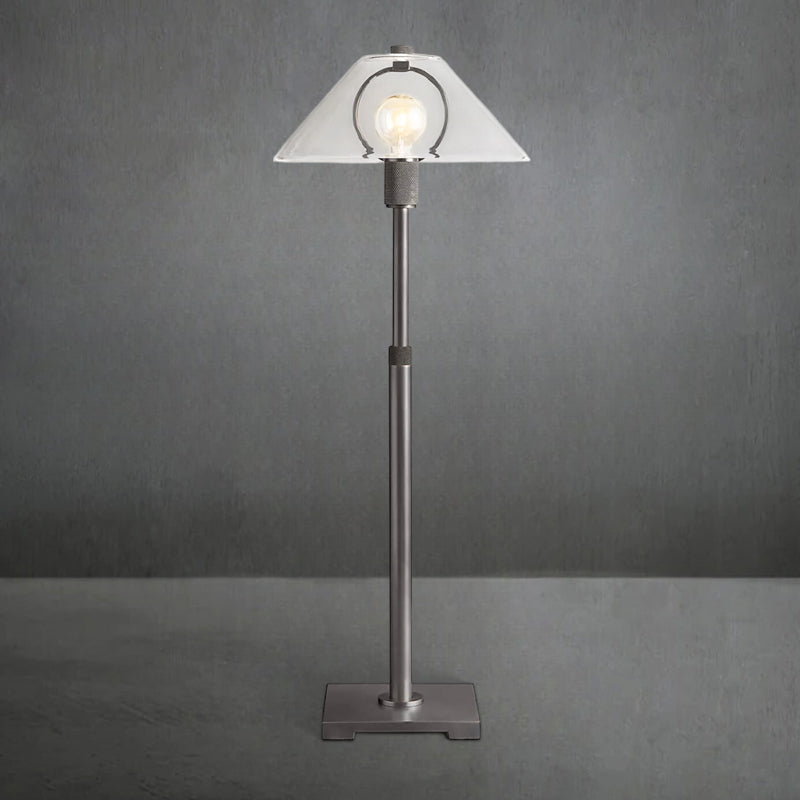 Utilitaive Glass Shade Table Lamp