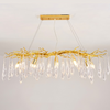 Agnes Aluminum Branch Crystal Chandelier For Dining Room - Ineffable Lighting