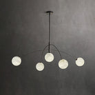Nordic Postmodern Alabaster Arc Chandelier chandeliers for dining room,chandeliers for stairways,chandeliers for foyer,chandeliers for bedrooms,chandeliers for kitchen,chandeliers for living room Kevinstudiolives Black  