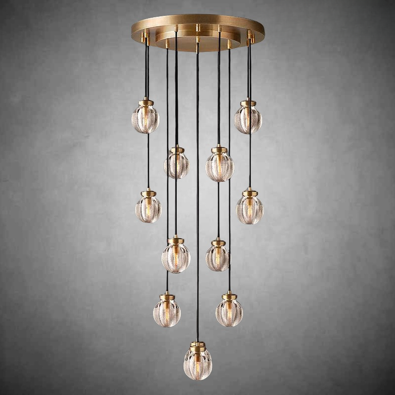 Pearls Round Chandelier 22"