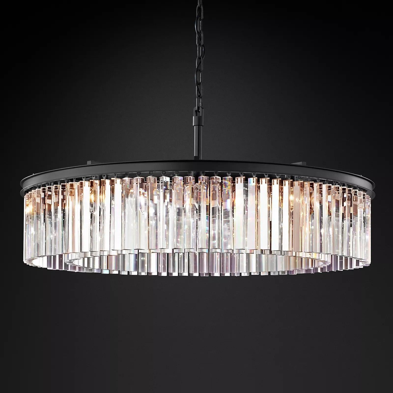RhysBU Round Chandelier 43"