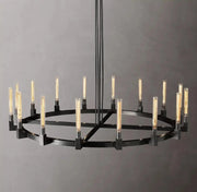 Cannele Linear Candlestick Round Chandelier Light 72"