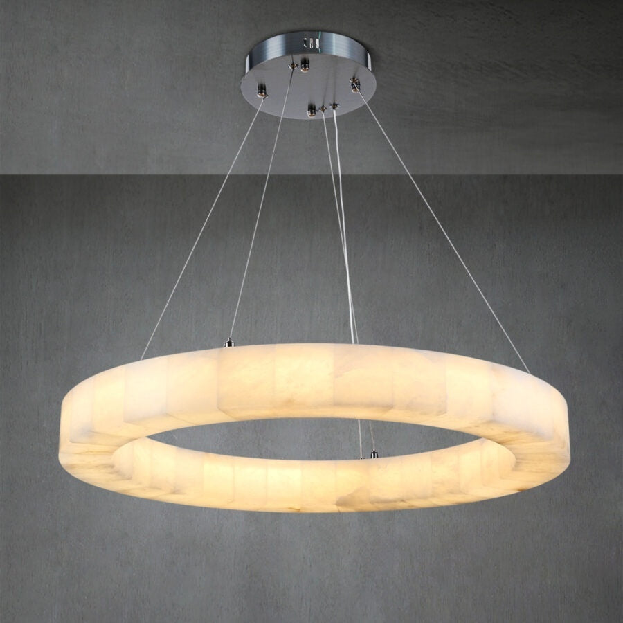 Rivaga Calcite Round Chandelier 31"40"60"