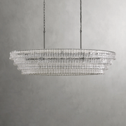 Ghiaccio Glass Oval Chandelier