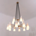 2-Tier White Porcelain Round Chandelier-
