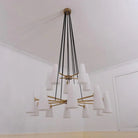 2 - Tier White Porcelain Round Chandelier - Blushlighting