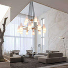 2 - Tier White Porcelain Round Chandelier - Blushlighting