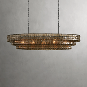 Ghiaccio Glass Oval Chandelier