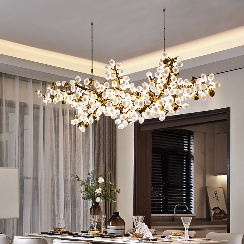 Modern Artistic Linear elegant grape Large chandelier - Ineffable Lighting