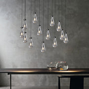 Silas Modern Raindrop Rectangular Chandelier For Dining Room 72"-21-Lights