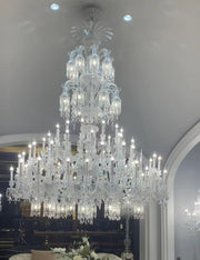 Oversized Multi-layers European Candle Crystal Chandelier Luxury Wedding/ Hall/ Hotel Lobby/ Foyer Pendant Light