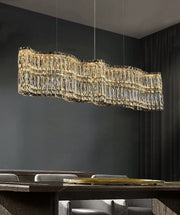 Light Luxury Cloud-shaped Crystal Pendant Chandelier Suit for Living Room/Dining Room/Bedroom