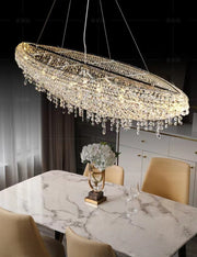 Designer Creative Light Luxury Boat-shaped Crystal Chandelier for Bedroom/ Living Room/ Bar /Dining Room