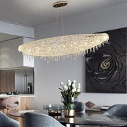 Designer Creative Light Luxury Boat-shaped Crystal Chandelier for Bedroom/ Living Room/ Bar /Dining Room