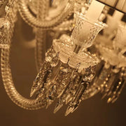 Large Light Luxury Classic Tiered Crystal Candle shaded Chandelier for High-ceiling Rooms/Living Room