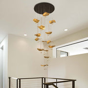 Blushlighting Art Lotus Leaves Shape Pendant Chandelier for Dining Room/Stairs/Foyer