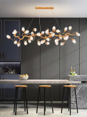 Oversized Clear Seedy Glass Egg Branch Pendant Light for Dining Room/Kitchen Island/Home Office