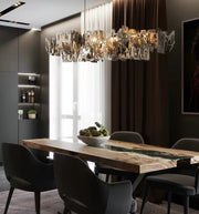 Extra Large Post-modern Art Irregular Iron Pendant Chandelier for Living/Dining Room