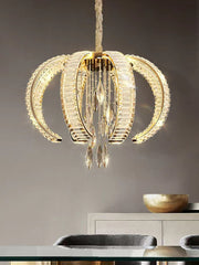 Moden Art Avant Lantern Crystal Pendant Chandelier for Living/Dining Room