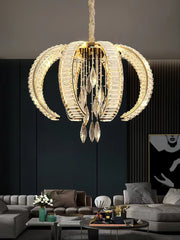 Moden Art Avant Lantern Crystal Pendant Chandelier for Living/Dining Room