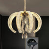 sliced, curved, post-modern, art, lantern, pumpkin, pendant, chandelier, living room, dining room, bedroom, crystal