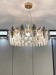 Modern Minimalist Art Designer Light Luxury Round Crystal Chandelier for Dining/ Living Room,round