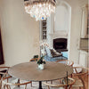 Clavel Crystal Square Chandelier Light Fixtures for Dinning Table