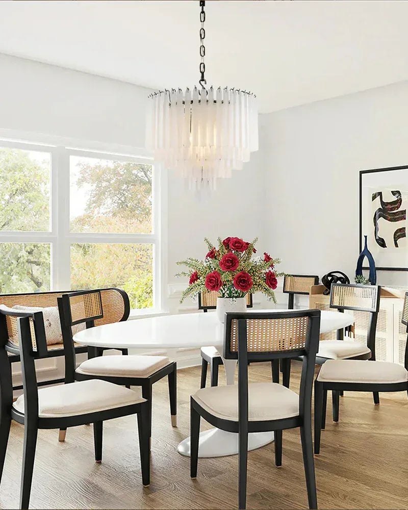 9 Light 20" Wide LED Lorelei Round Tiered Chandelier in Black Chain use for dining room American chandelier